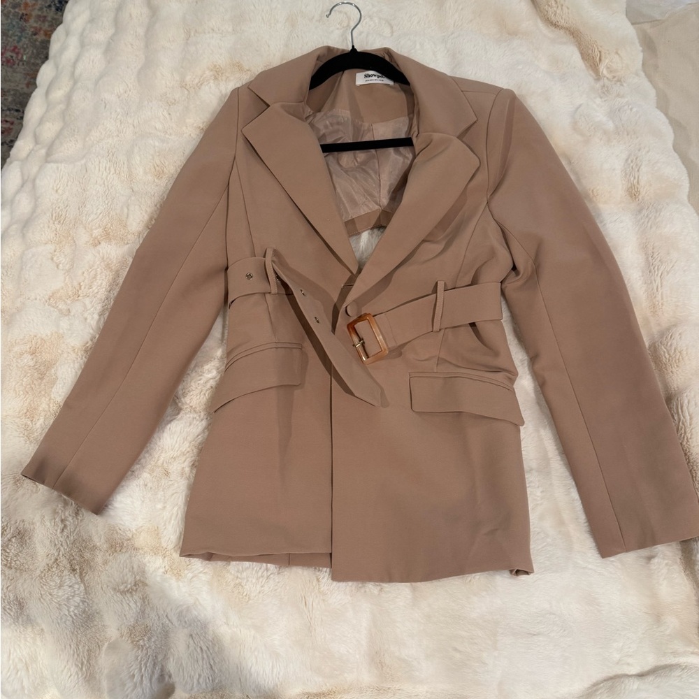 Tan Blazer with Belt